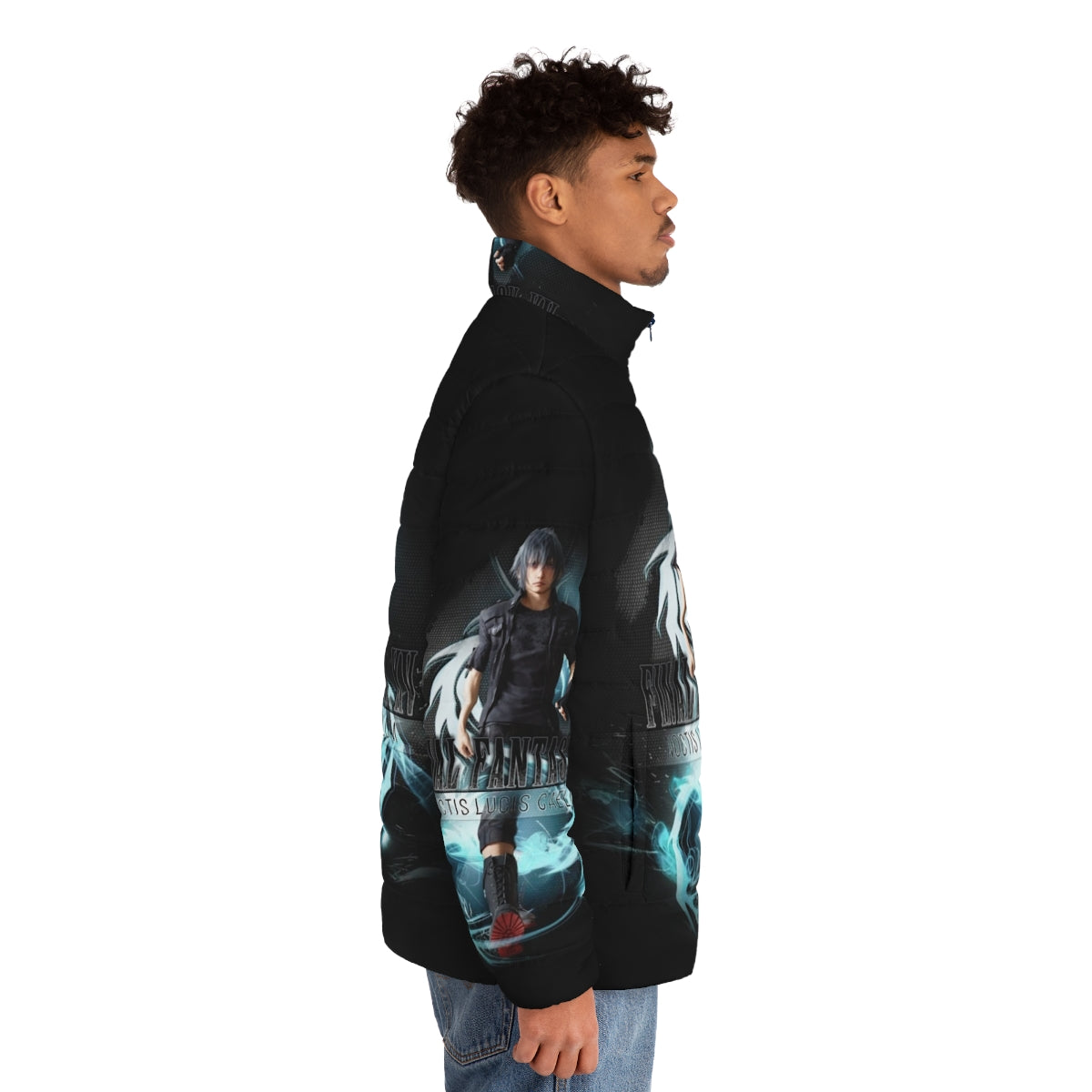 Noctis Lucis Caelum Final Fantasy XV anime inspired puffer jacket - men side right