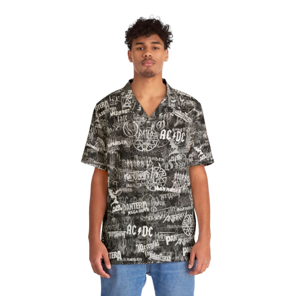 Heavy metal band logo Hawaiian shirt - People Front