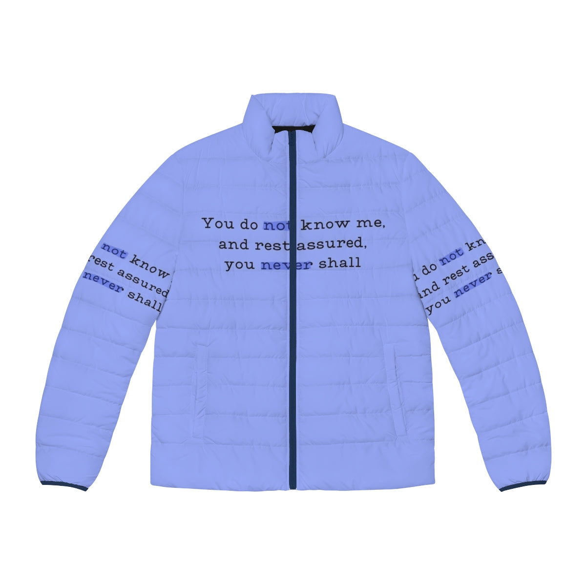 Lady Whistledown Bridgerton Netflix Puffer Jacket with Bridgerton Quotes