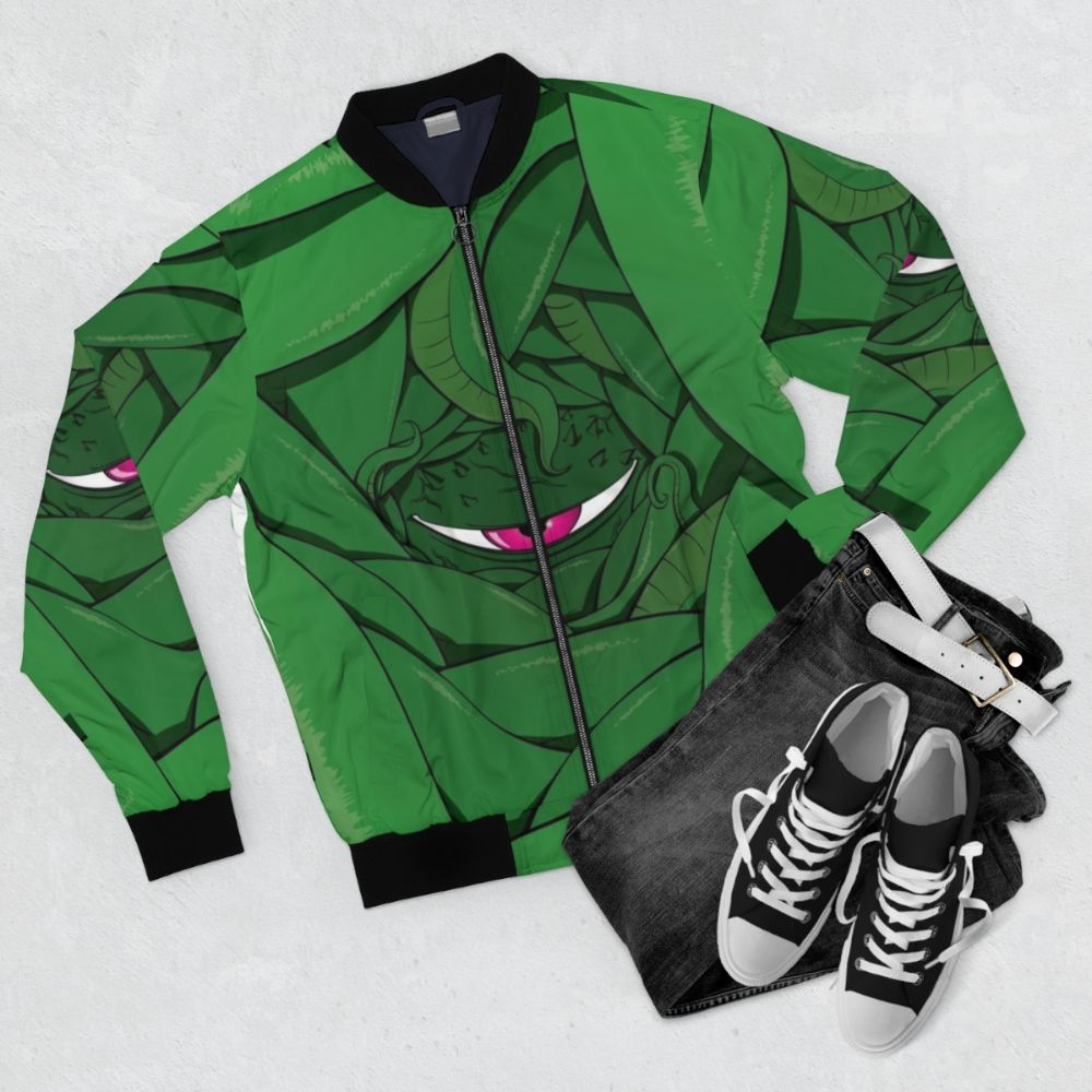 Shuma Gorath Marvel cosmic horror-themed bomber jacket - Flat lay