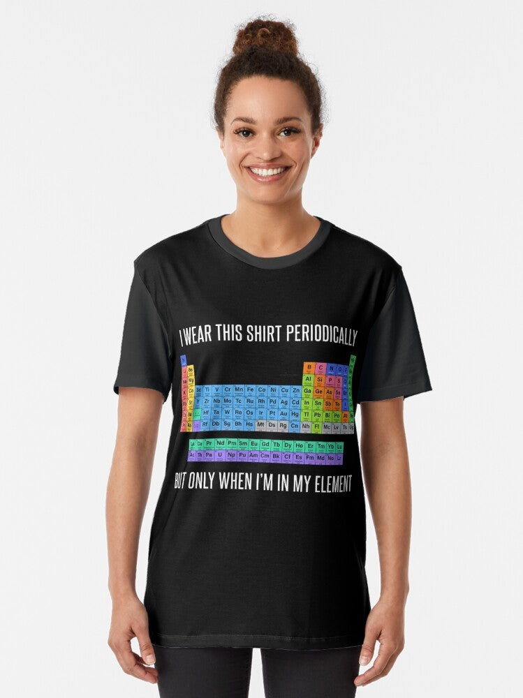 Funny Chemistry Periodic Table T-Shirt with Graphic Design - Women