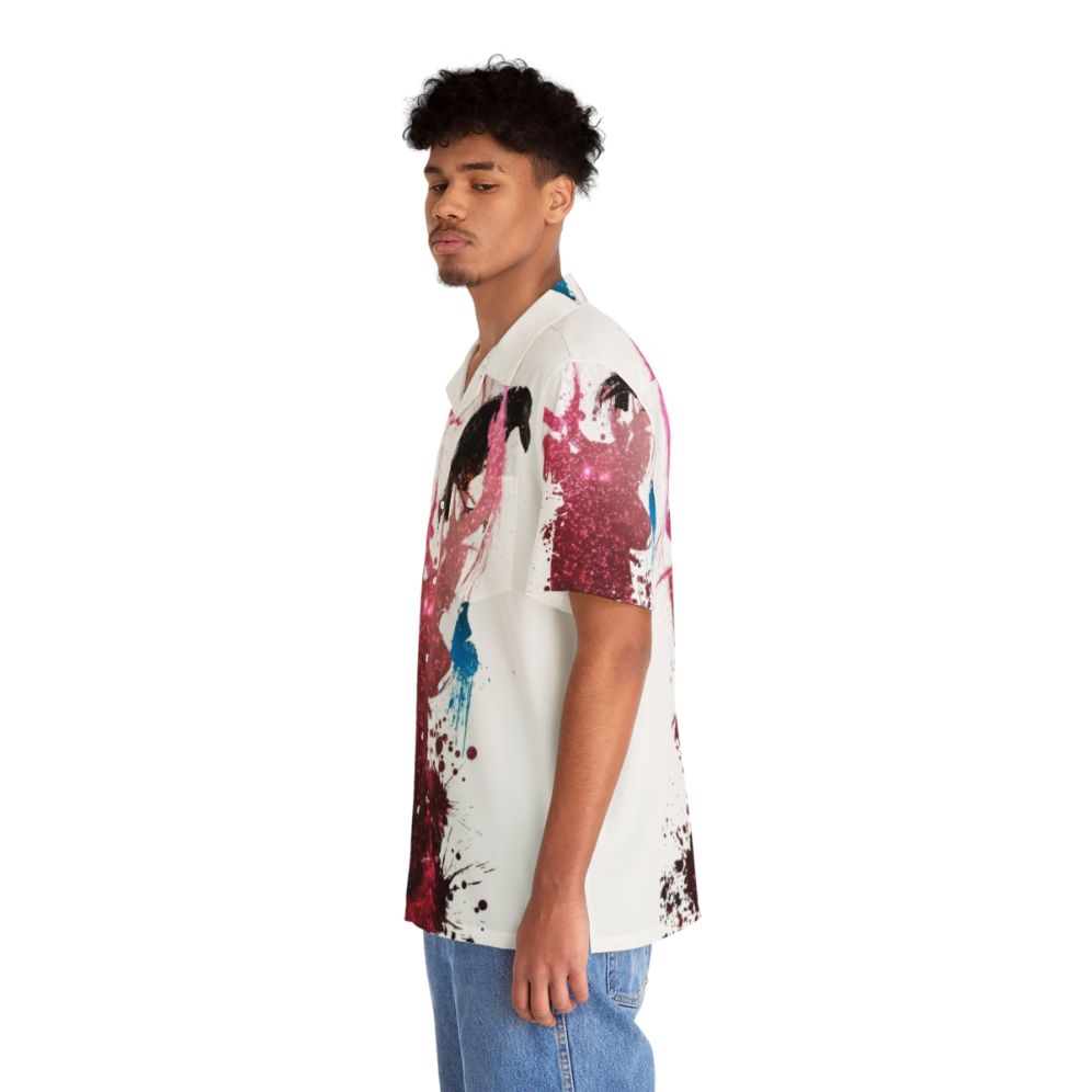 Spirit Animal Hawaiian Shirt with tropical print and gaming references - People Left