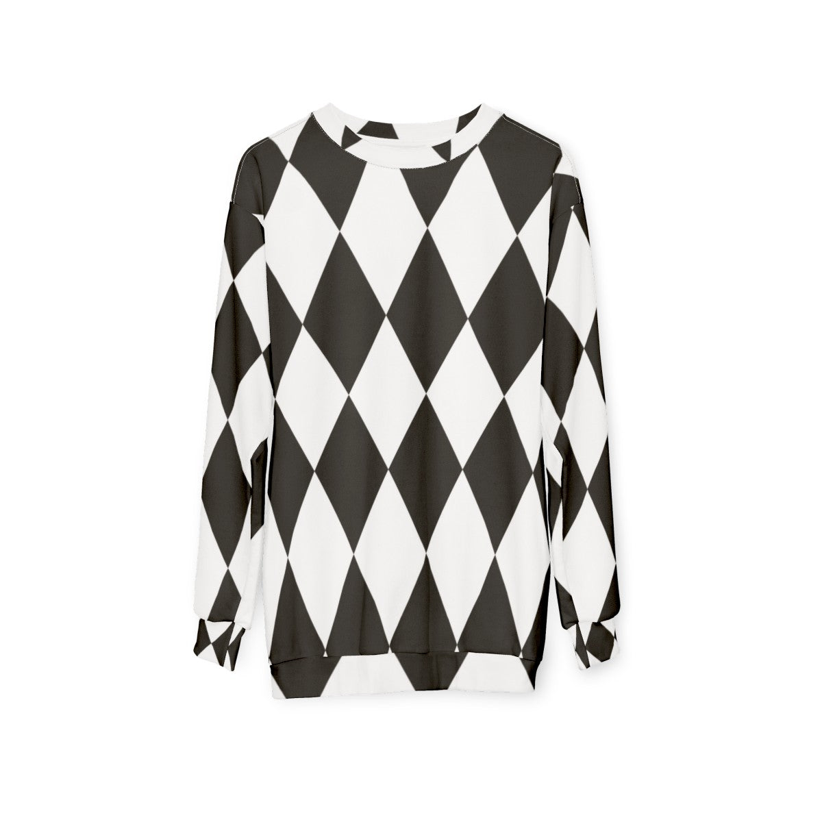 Harlequin Diamonds Monochrome Sweatshirt - hanging