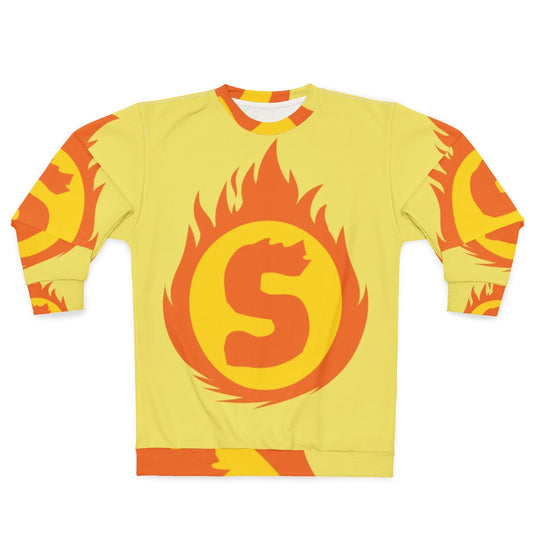 Superhero Letter S Fire Insignia Sweatshirt