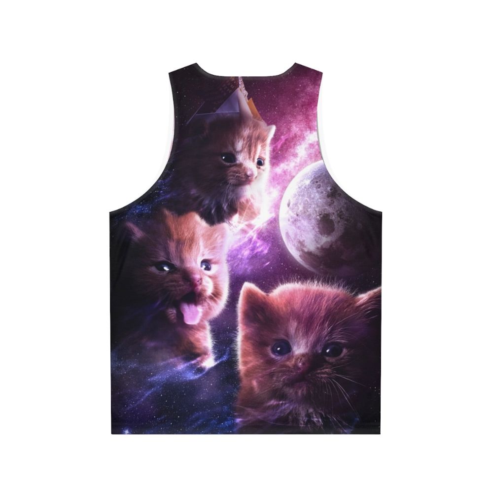 Unisex Tank Top with Degenerate Moon Design - Back