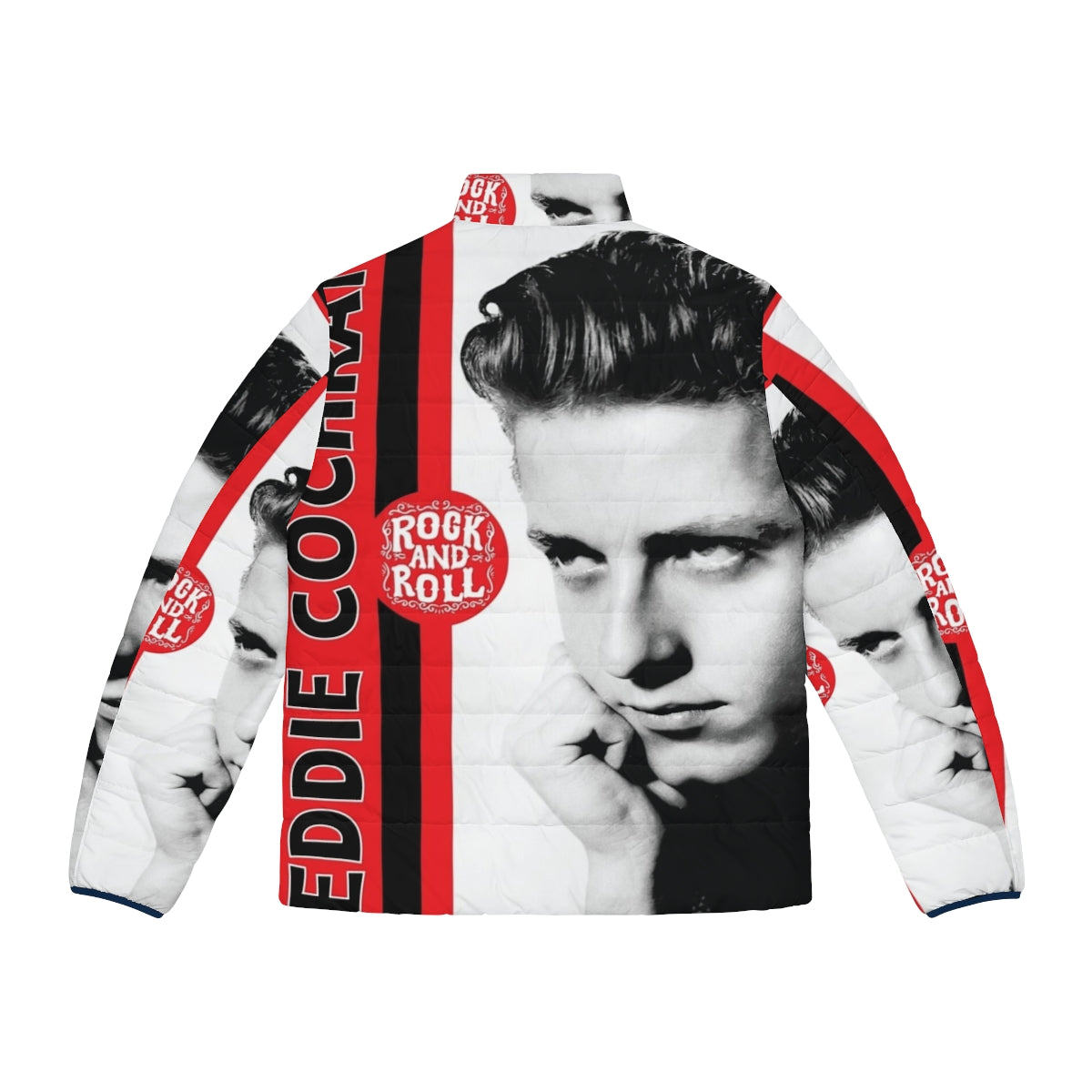 Eddie Cochran Puffer Jacket - American Rock and Roll Music Icon - Back