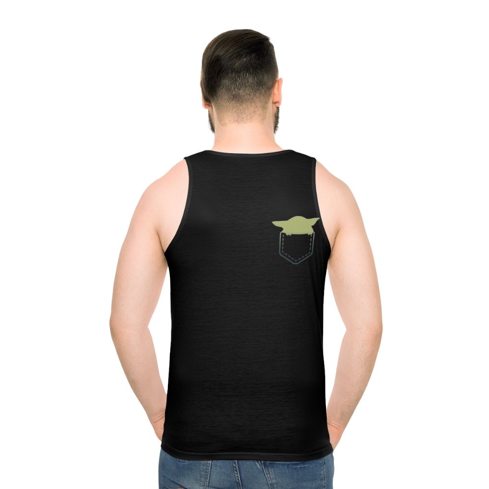 Cute Baby Yoda Star Wars Unisex Tank Top - men back