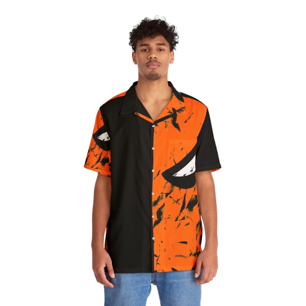 Deathstroke Faded Hawaiian Shirt - People Front