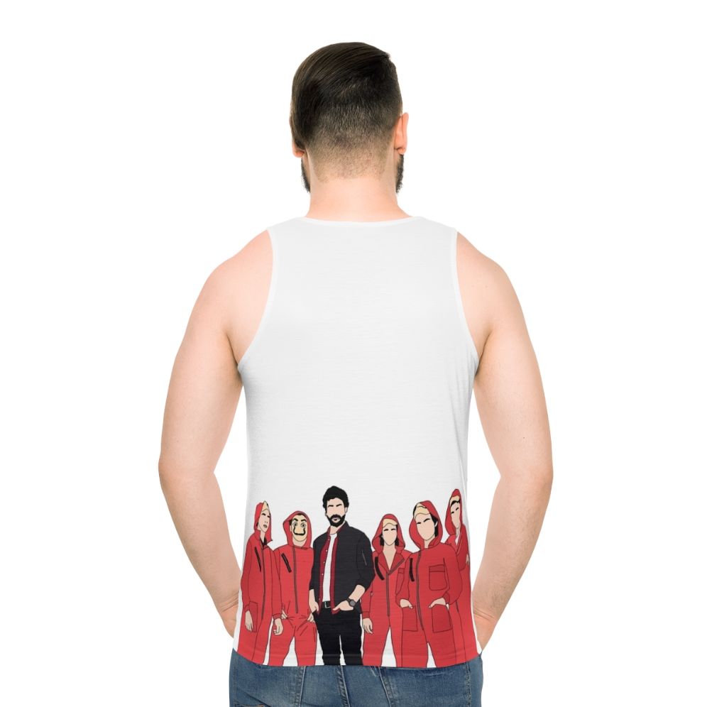 Money Heist Professor and Cast Unisex Tank Top - men back