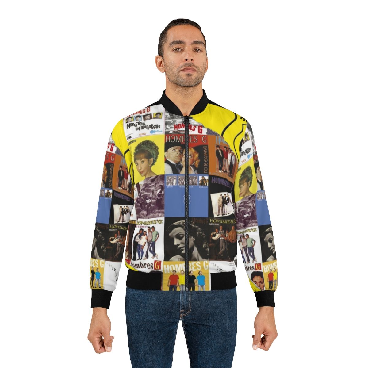 Hombres G Bomber Jacket - Retro 80s Spanish Pop Band Merchandise - Lifestyle