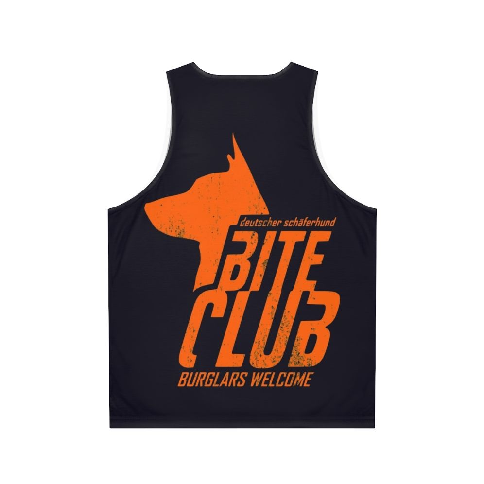 Distressed Unisex German Shepherd Tank Top - Back