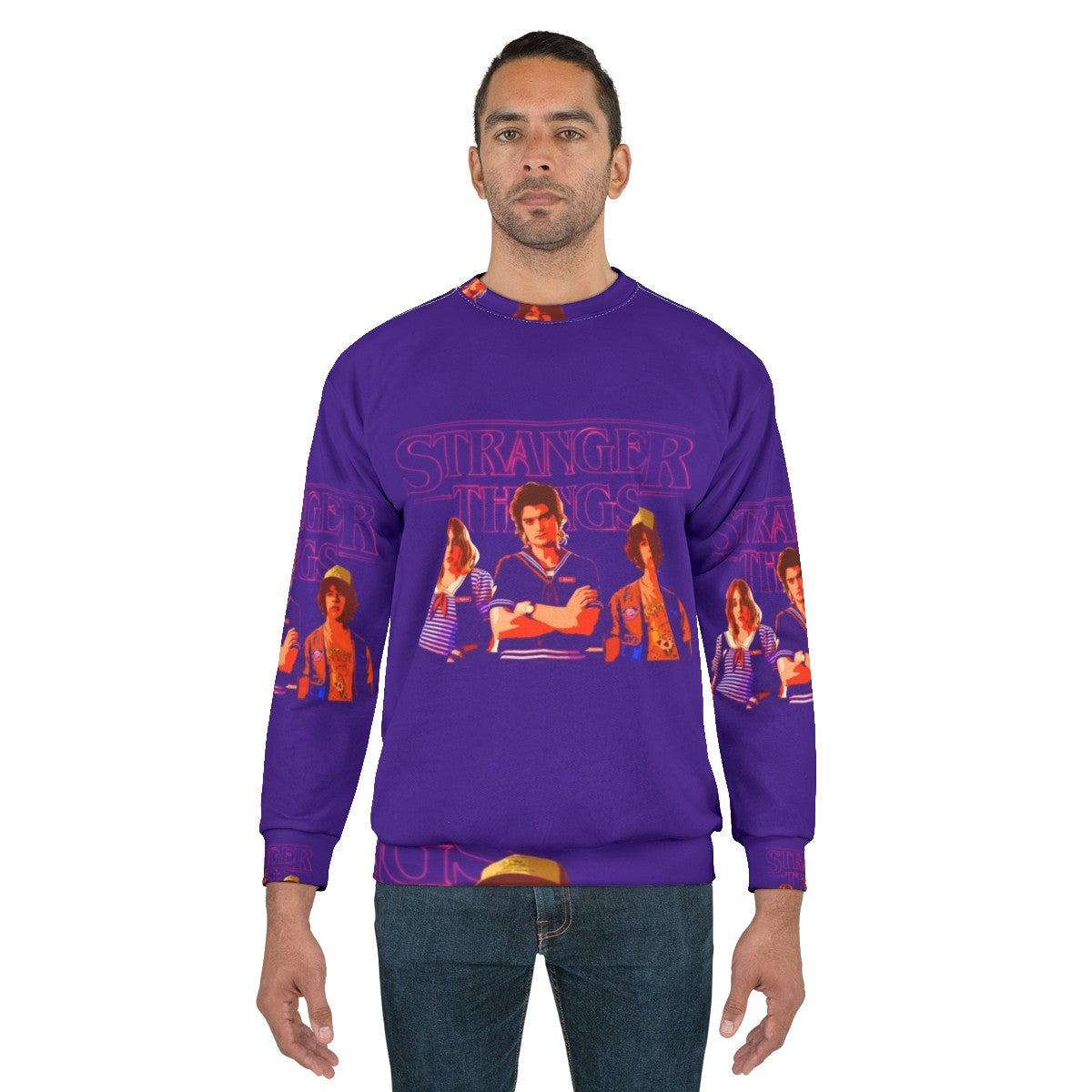 Stranger Things Robin, Steve and Dustin Graphic Sweatshirt - men