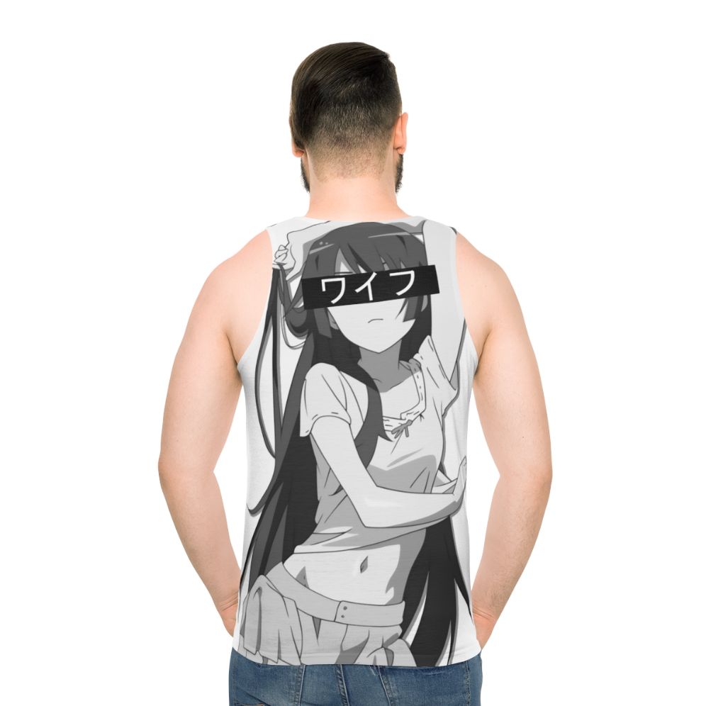 Senjougahara Waifu Anime Unisex Tank Top - men back