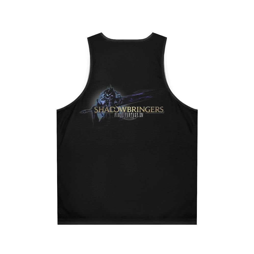 Final Fantasy XIV Shadowbringers Logo Unisex Gaming Tank Top - Back