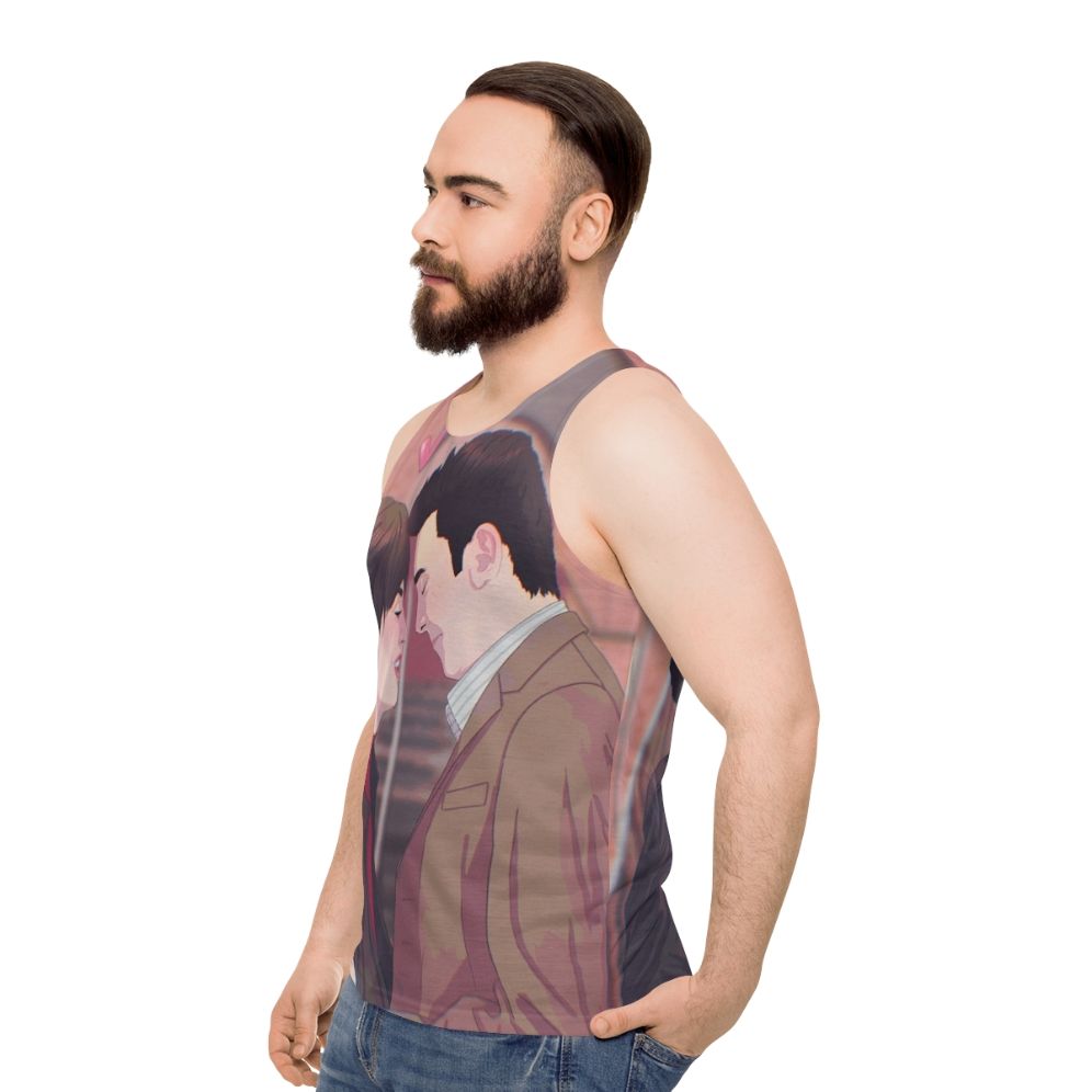 Sex Education Maeve Wiley and Otis Milburn Unisex Tank Top - men side