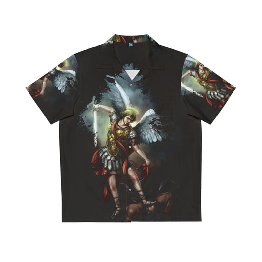 Archangel Michael Hawaiian Shirt with Celestial Wings