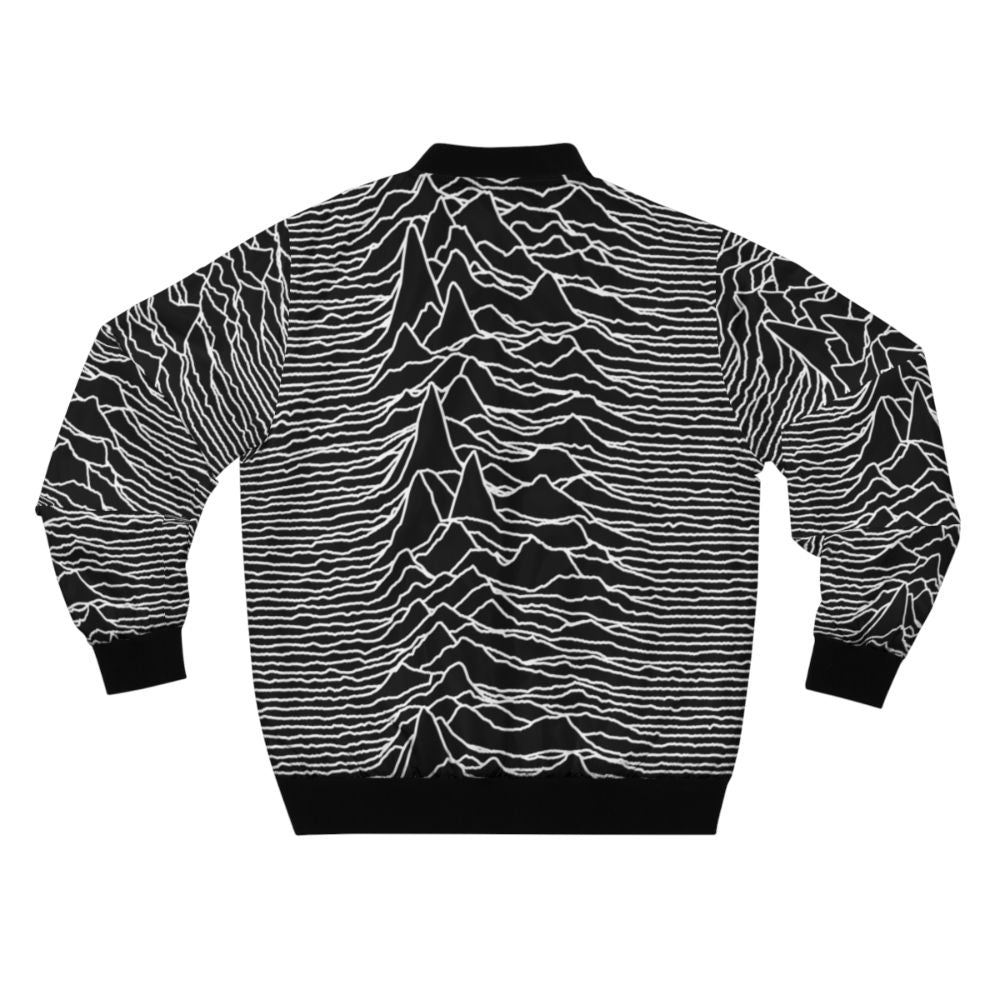 Joy Division "Unknown Pleasures" Abstract Art Bomber Jacket - Back