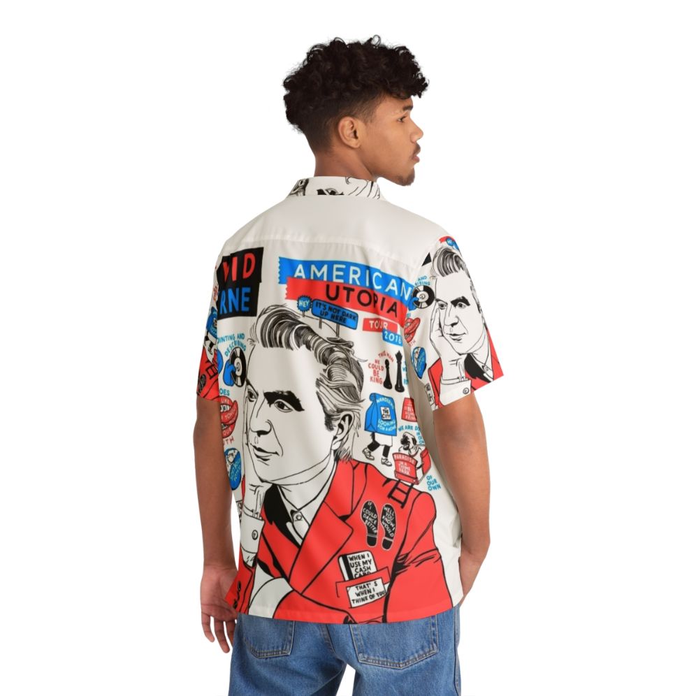 Tropical Hawaiian Shirt with David Byrne's American Utopia 2018 Design - People Back