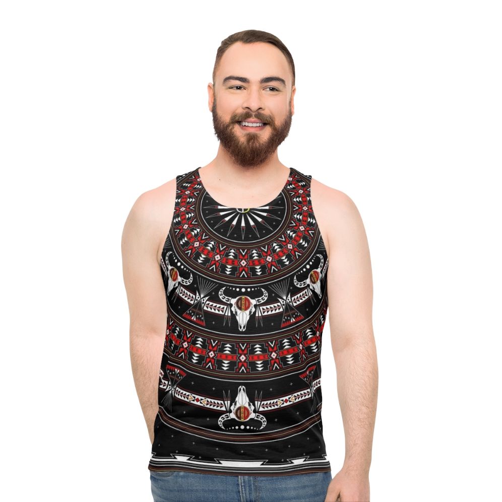 Native American buffalo spirit unisex tank top - men