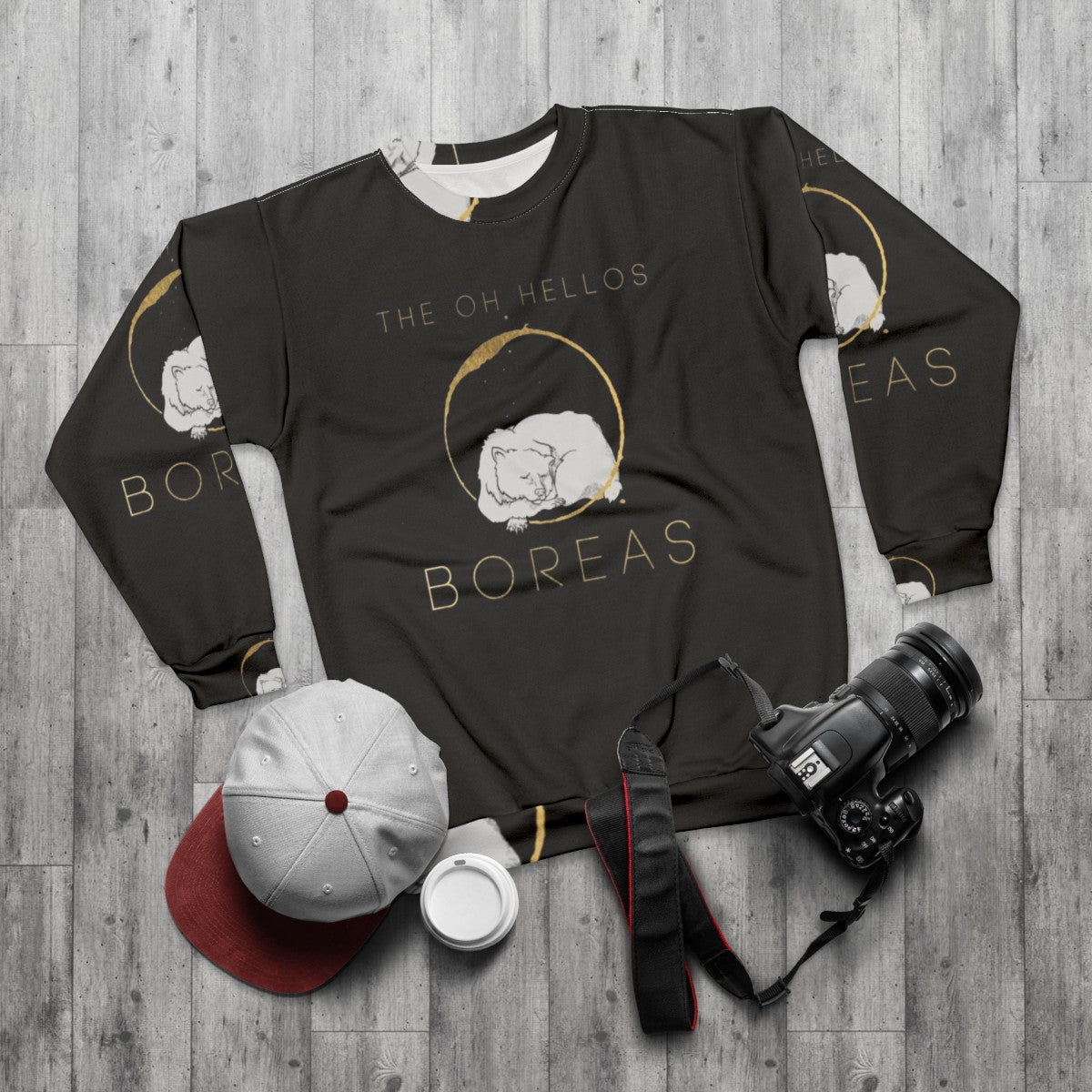 The Oh Hellos Boreas Sweatshirt featuring band's album cover art - flat lay