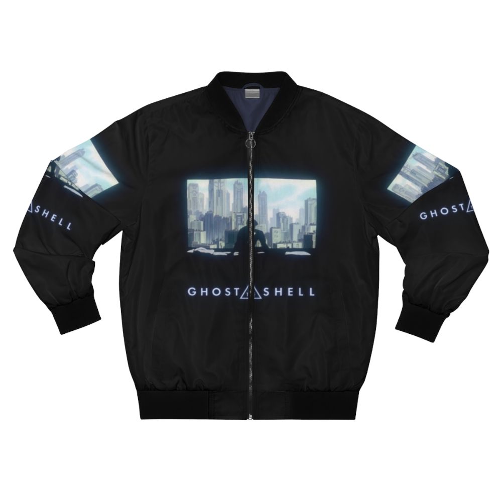 Ghost in the Shell Cyberpunk Bomber Jacket 2.0 with anime and manga design