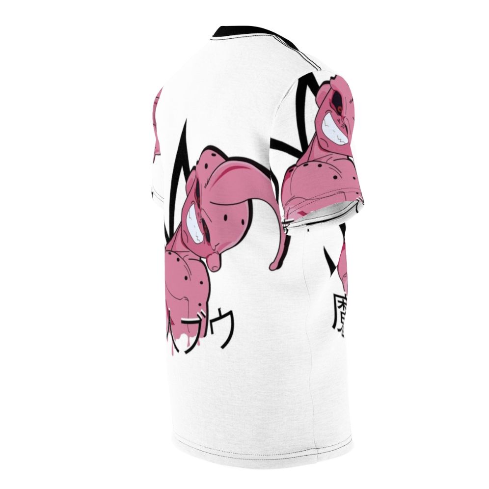 Majin Buu inspired anime t-shirt design with vibrant colors - men right