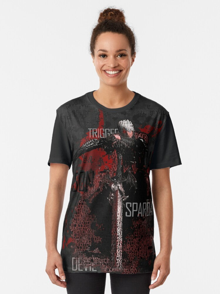 Devil May Cry 1 - Devil Hunter Graphic T-Shirt featuring Dante and demon hunter imagery - Women