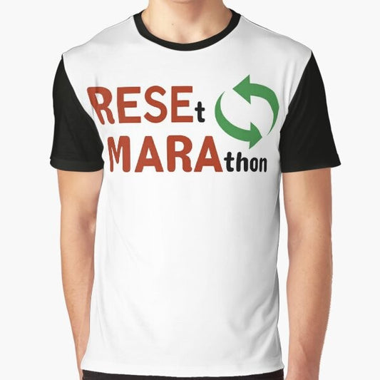 Reset Marathon Graphic T-Shirt with Shangri La, Frontier, Anime, Manga Inspired Design