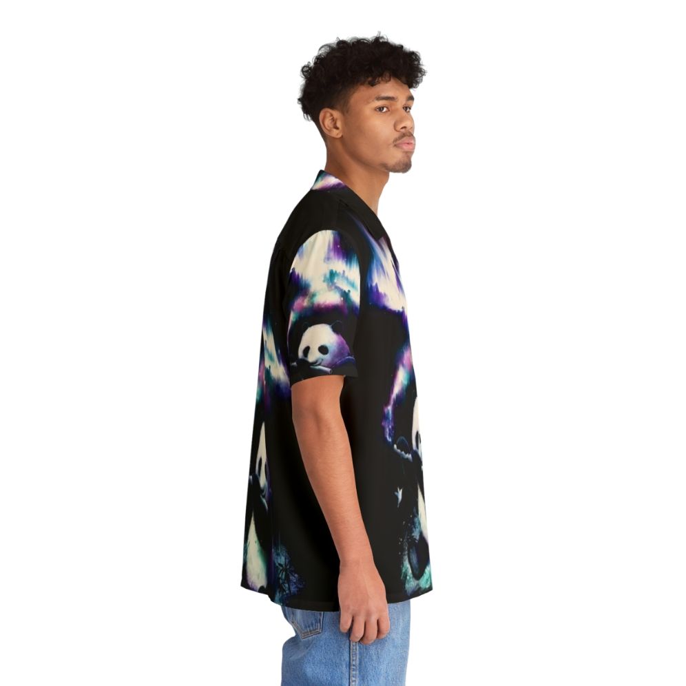 Music-themed Hawaiian shirt with galaxy and animal design - People Pight