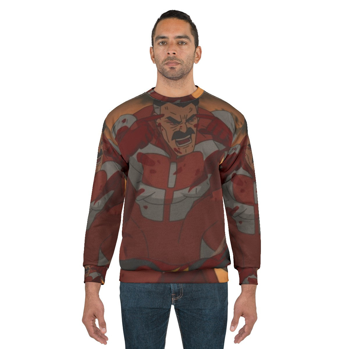 Omni Man Sweatshirt with Invincible TV Series Design - men