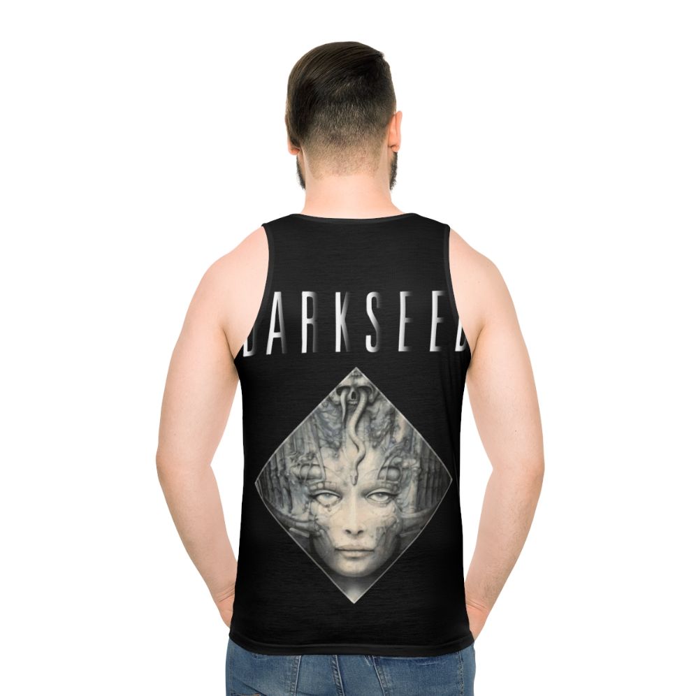 Dark Seed Unisex Tank Top for Retro Gaming Fans - men back