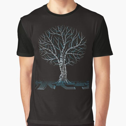 Binary tree coding computer science graphic t-shirt