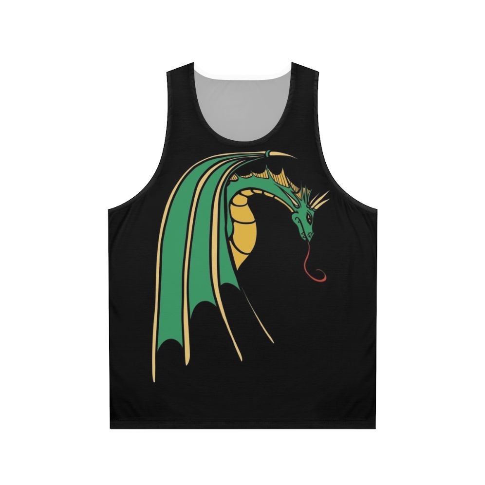 Green dragon art unisex tank top