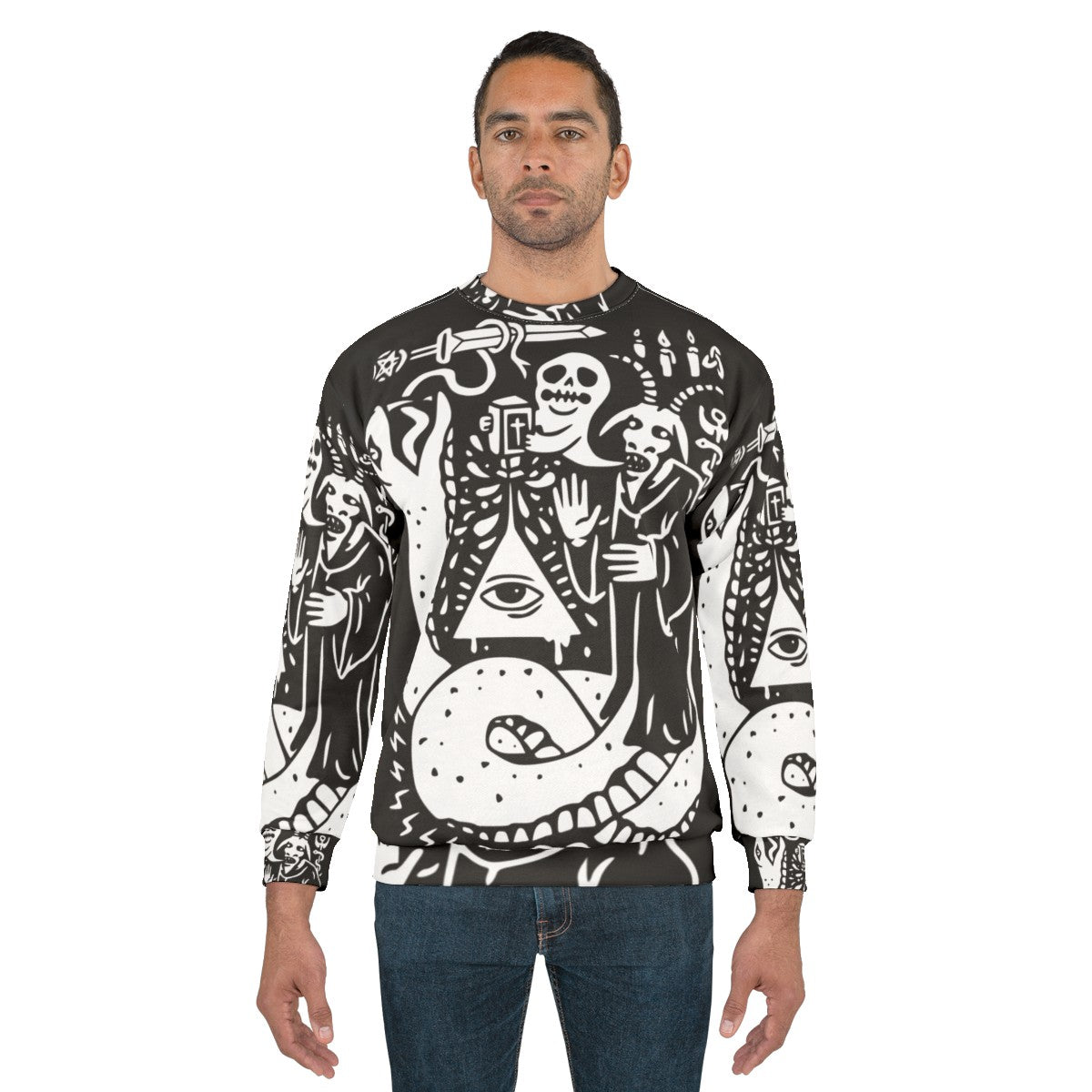 Occult Cult Sweatshirt with Illuminati and Dark Symbolism - men