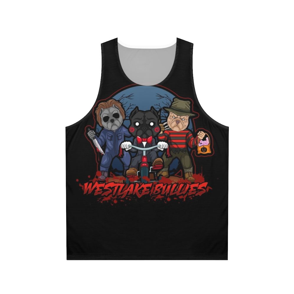 Spooky Pitbull Unisex Tank Top