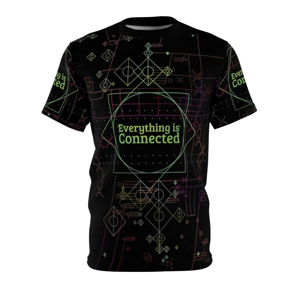 Dirk Gently-inspired t-shirt design featuring the phrase "Everything Is Connected"