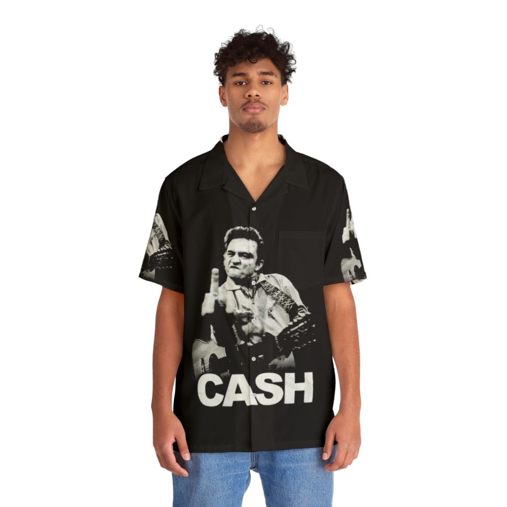 Action The Cash Face Johnny Cash Hawaiian Shirt - Lifestyle