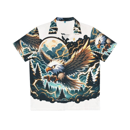 Legendary Thunder Eagle Hawaiian Shirt with Mythical Creatures and Tropical Patterns