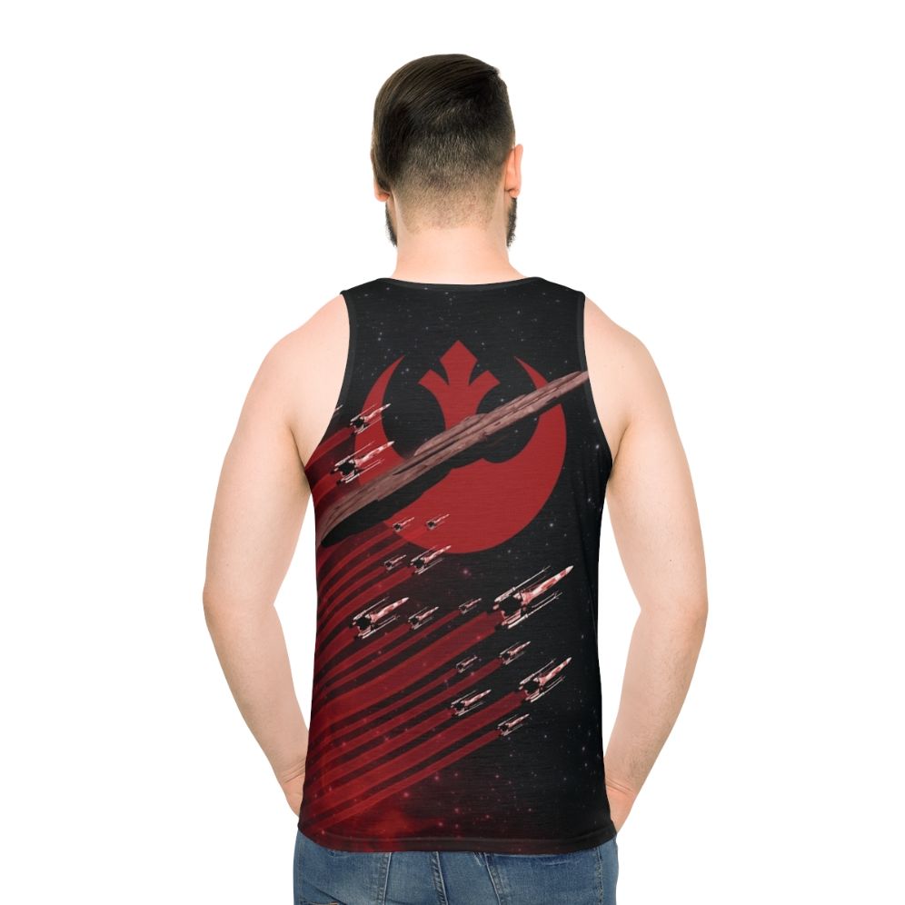 Geeky Unisex Tank Top - men back