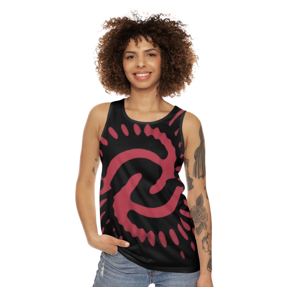 Retro 1970s Time Vortex Pink Unisex Tank Top - women