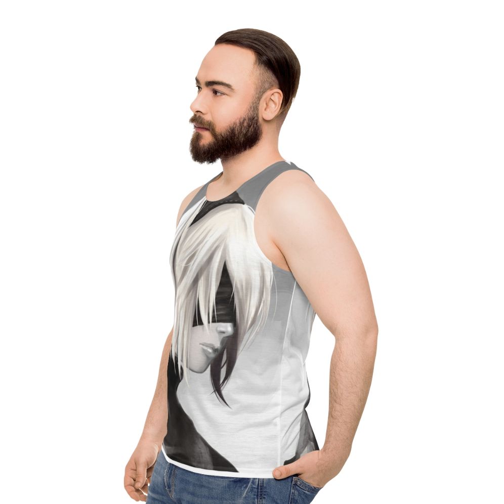 2B Unisex Tank Top - men side