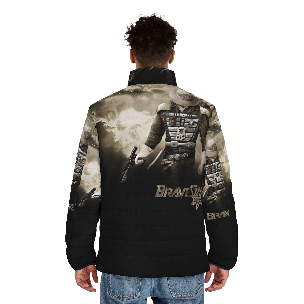 Brave 4 Puffer Jacket featuring cartoon-inspired design - men back