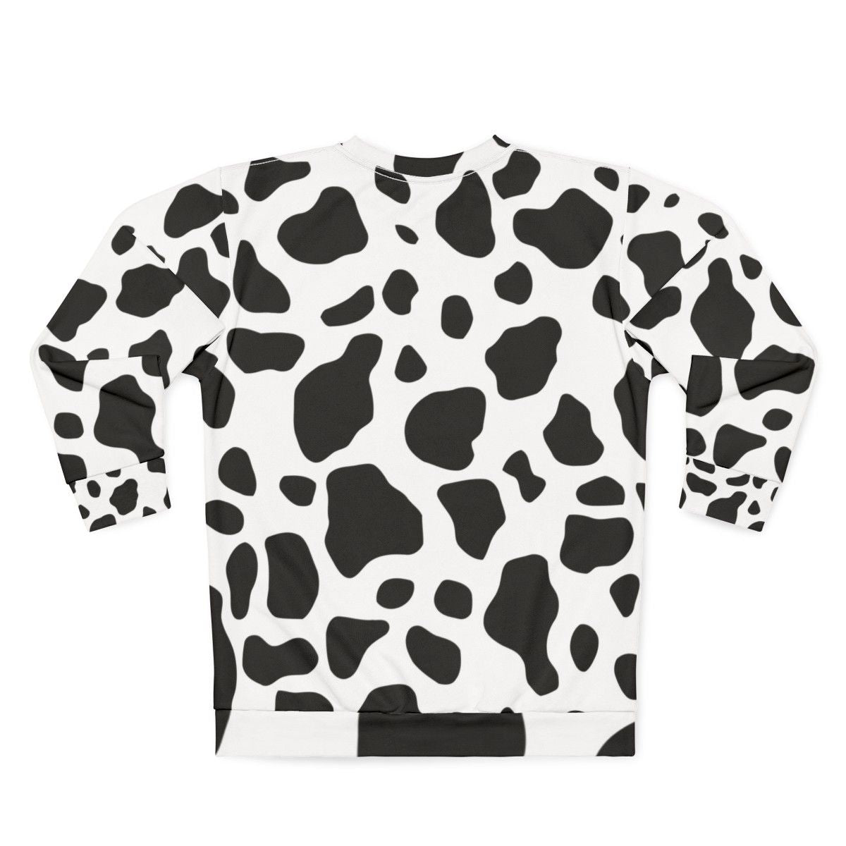 Cow print sweatshirt with a cozy, casual design - Back