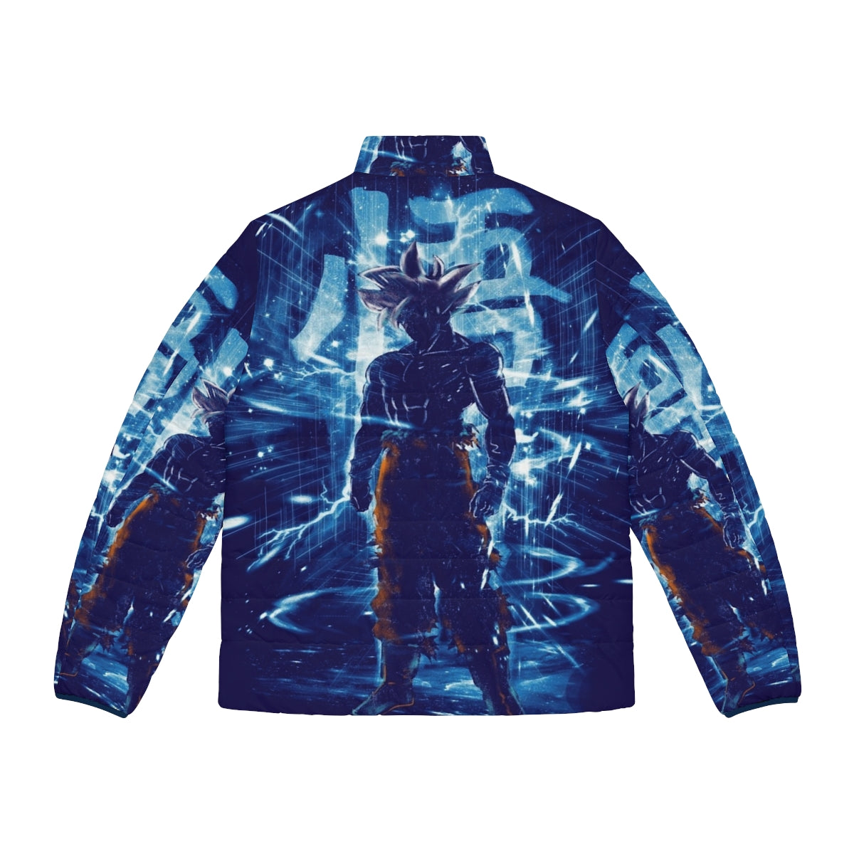 Goku Ultra Instinct Anime Puffer Jacket - Back