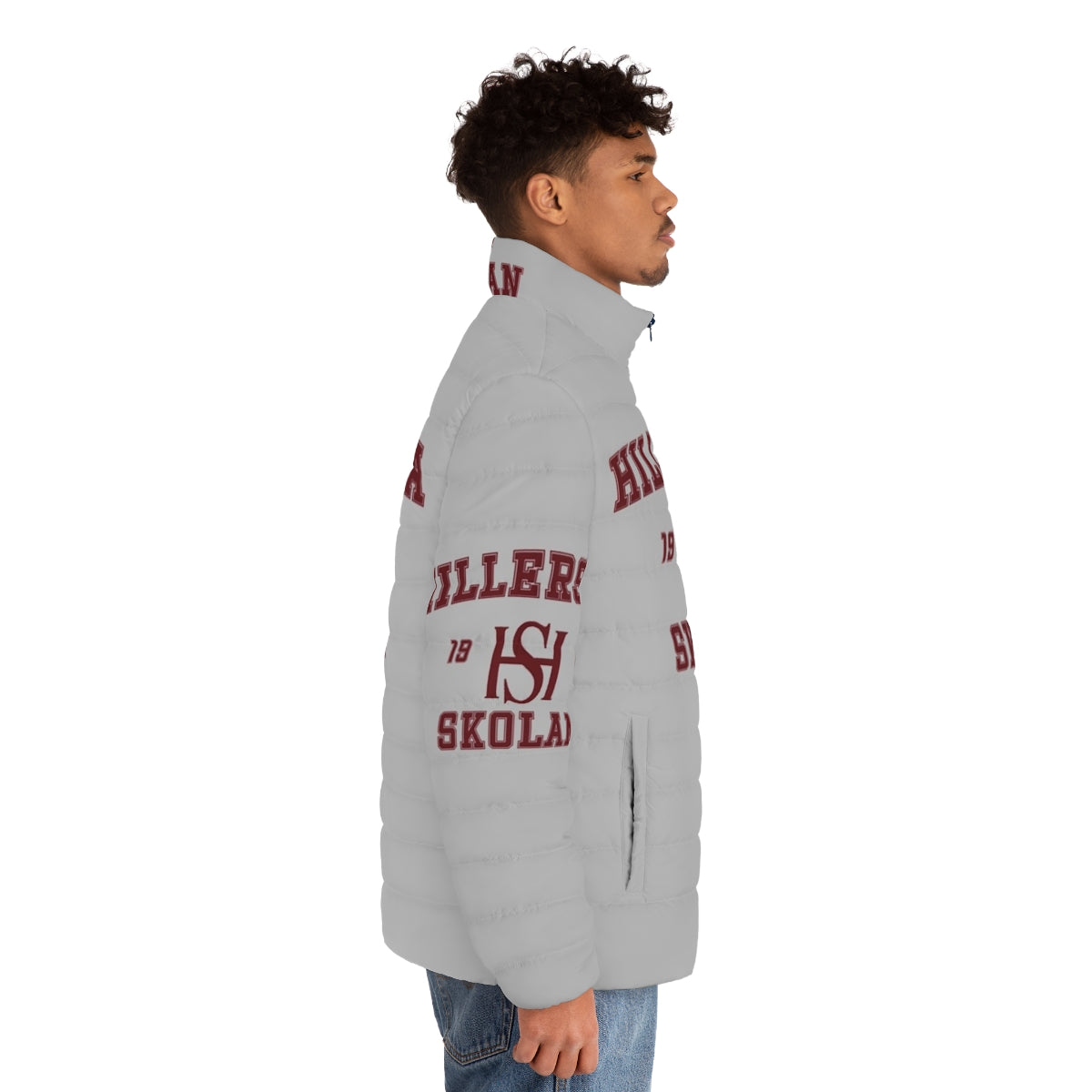 Young Royals Netflix Series Inspired Puffer Jacket - men side right