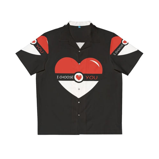 Pokémon Valentines Day Hawaiian Shirt with Pokeball and "I Choose You" Sayings