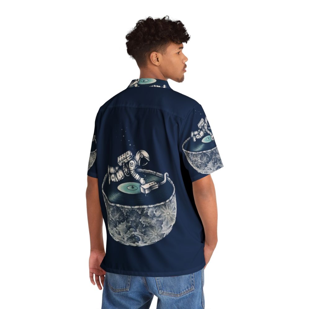 Cosmic Retro Galaxy Hawaiian Shirt with Space Tune Design - People Back