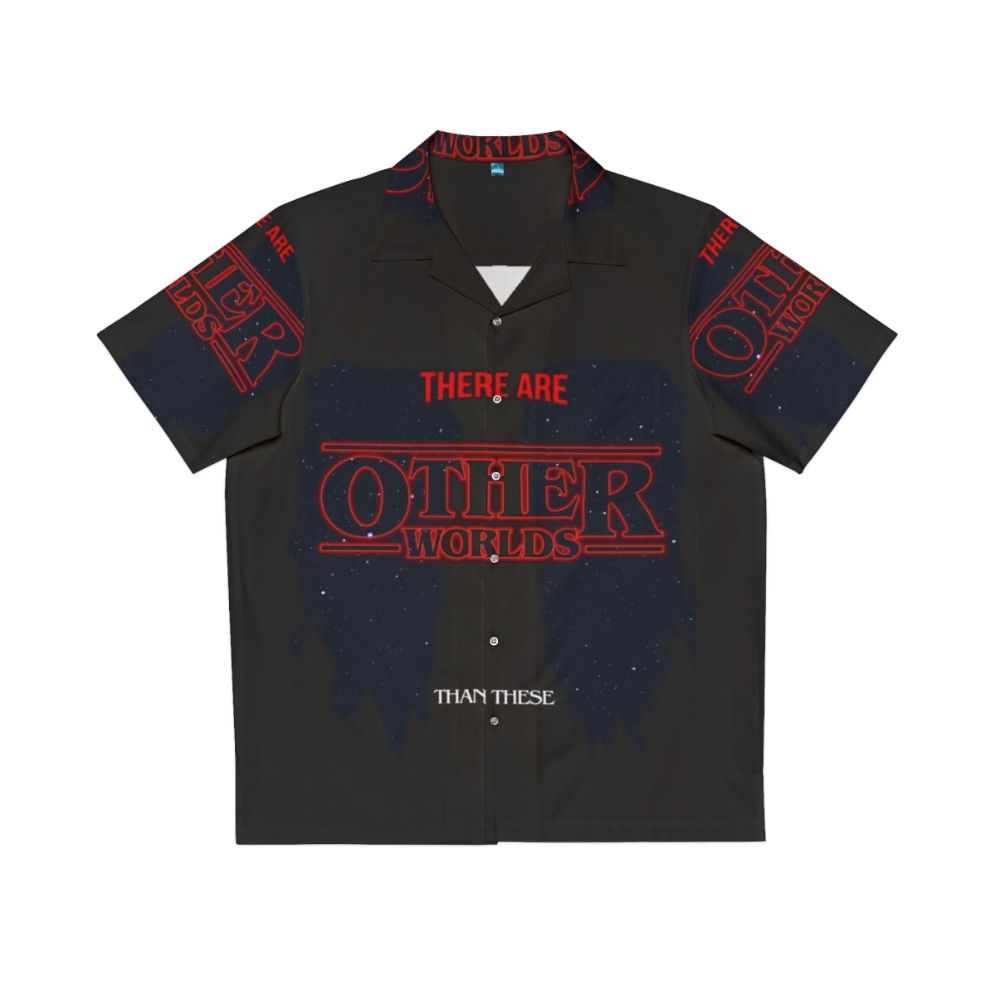 Stranger Worlds Hawaiian Shirt featuring elements from Stranger Things and Stephen King's Dark Tower series