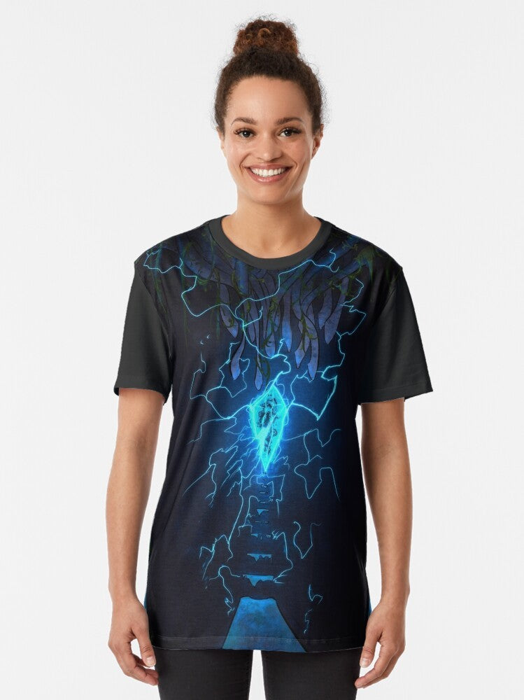 Illustration of ancient superweapons graphic on a t-shirt - Women