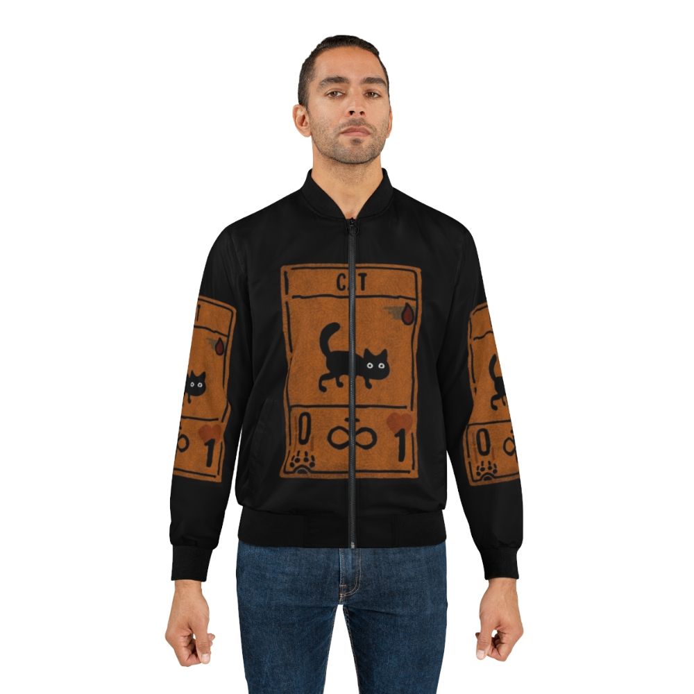 Inscryption bomber jacket featuring horror game elements like the stoat and Leshy - Lifestyle